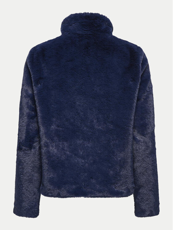ONLY ONLY Pelzmantel Newvida 15295423 Dunkelblau Regular Fit