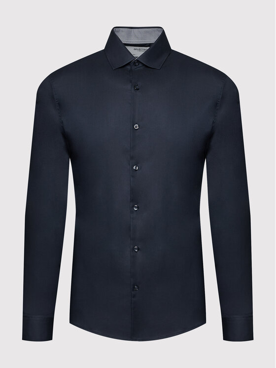 Selected Homme Selected Homme Košulja New Mark 16058640 Tamnoplava Slim Fit