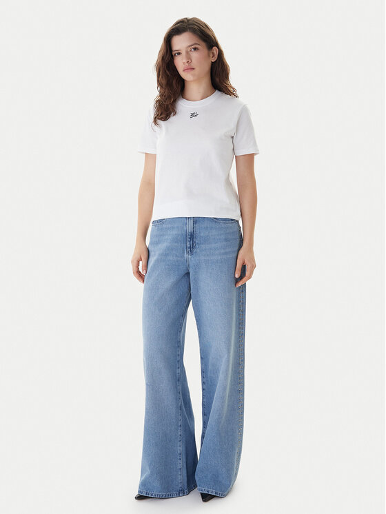 KARL LAGERFELD KARL LAGERFELD T-shirt B1W17091 Bianco Regular Fit