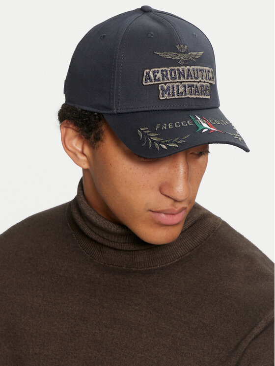 Aeronautica Militare Aeronautica Militare Kepurė su snapeliu 242HA1104CT2261 Tamsiai mėlyna