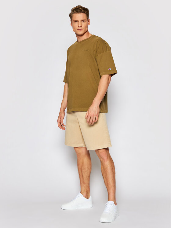 Pantaloncini di tessuto 216207 Beige Regular Fit