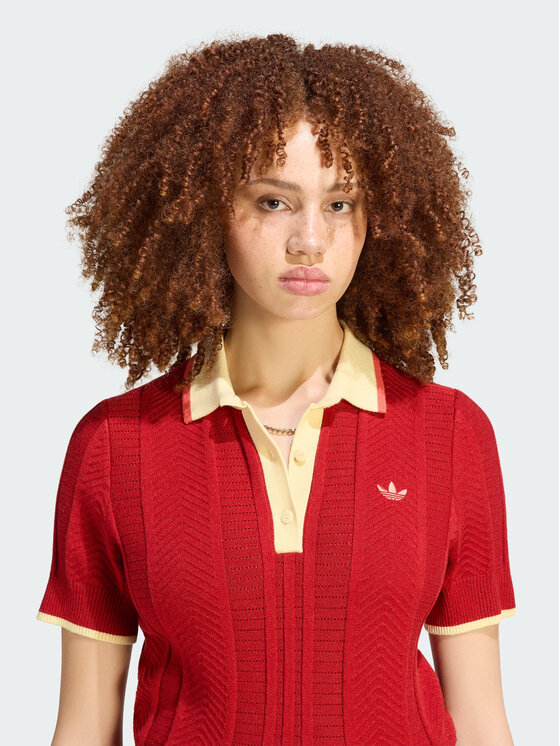 adidas adidas Polo 165447 Czerwony