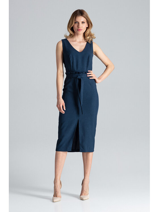FIGL FIGL Sukienka M633 Granatowy Regular Fit