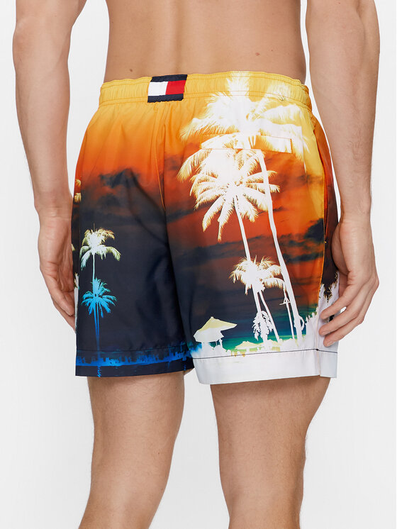 Tommy Hilfiger Tommy Hilfiger Szorty kąpielowe Photoprint UM0UM03295 Kolorowy Regular Fit