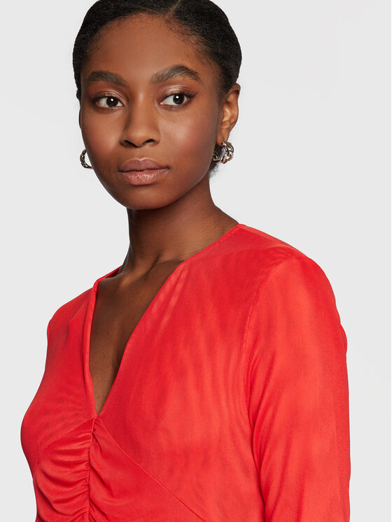 Abito da sera Mesh RT1975 Rosso Slim Fit