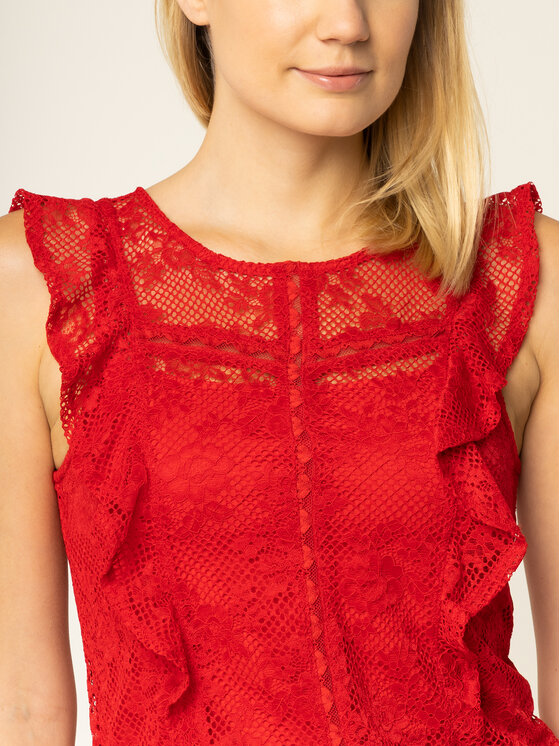 Guess Guess Bluza Sharlene W01P84 K9I30 Rdeča Regular Fit