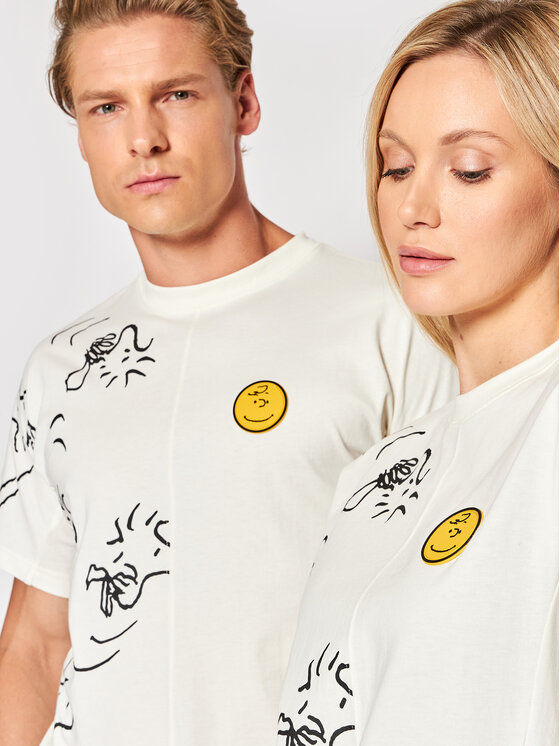 Converse Converse Тишърт Unisex PEANUTS Shapes 10024380-A01 Бежов Regular Fit