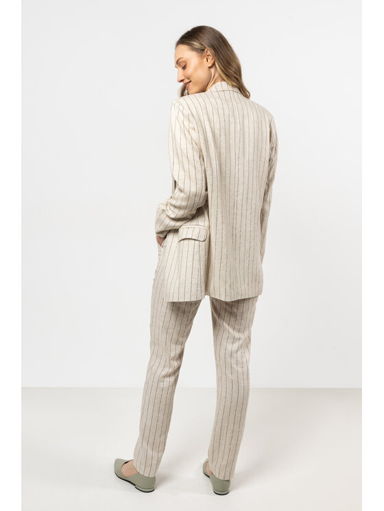 Awama Awama Marynarka A728 Beżowy Basic Fit