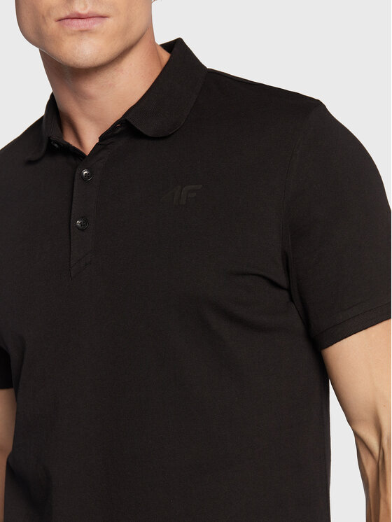 4F 4F Polo H4Z22-TSM355 Czarny Regular Fit