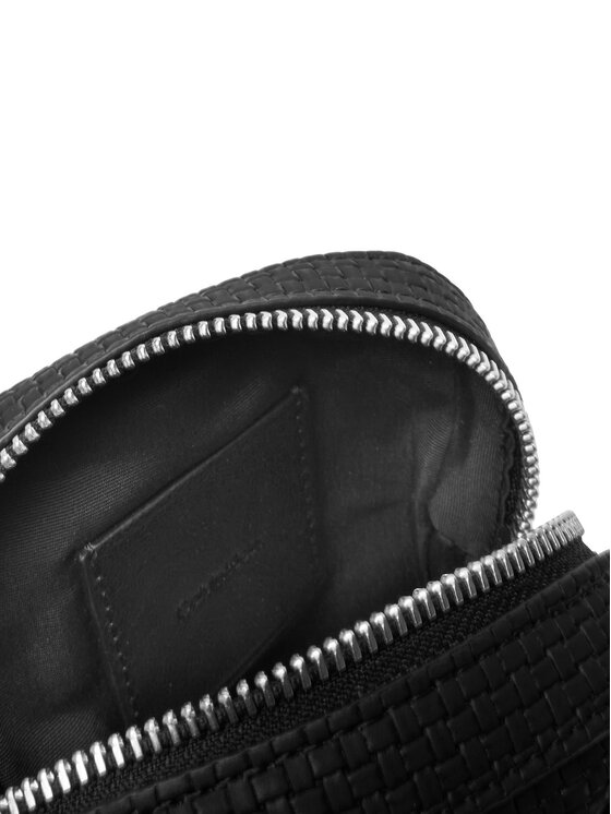 Calvin Klein Calvin Klein Плоска сумка Embossed Woven Slim Reporter LV04D3221G Чорний