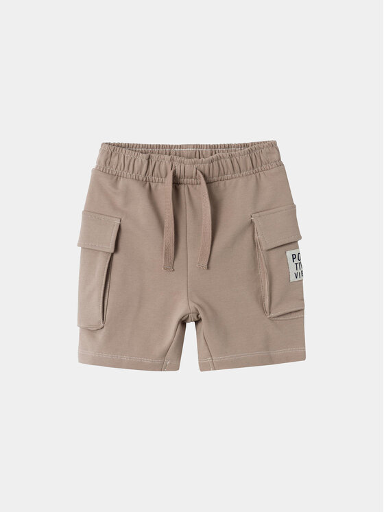 NAME IT Bavlnené šortky Dylan 13228567 Béžová Regular Fit