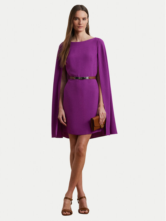 LAUREN RALPH LAUREN LAUREN RALPH LAUREN Коктейлна рокля 2,53855E+11 Виолетов Slim Fit