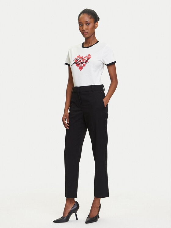KARL LAGERFELD KARL LAGERFELD T-krekls A3W17015 Écru Regular Fit