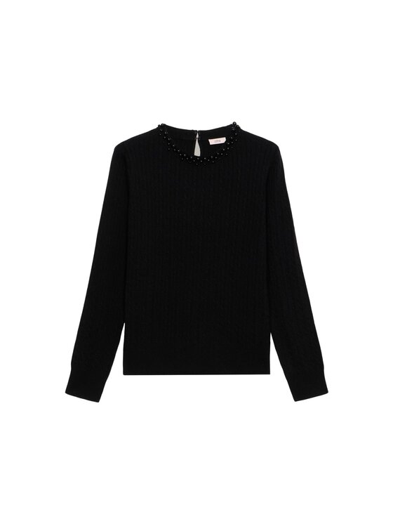 Oltre Oltre Sweter M330J005070N033 Czarny Regular Fit