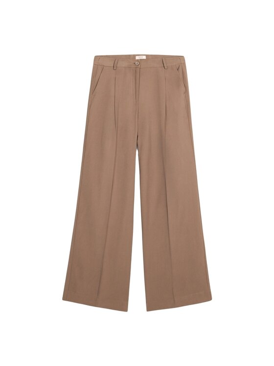 Oltre Oltre Spodnie materiałowe P025R008478N022 Brązowy Baggy Fit