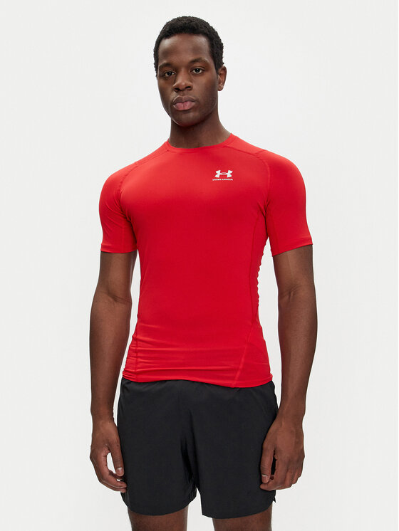Koszulka techniczna Under Armour, Rozmiar XL, Czerwony, Under Armour Heatgear Armour Short Sleeve