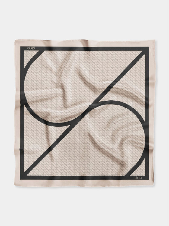 Apaszka Sine Silk, Écru, jedwabna Sine Silk CREAM