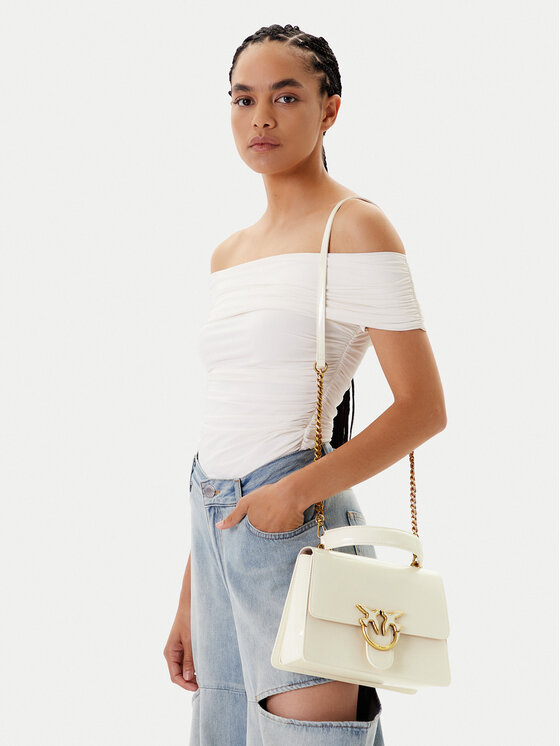 PINKO PINKO Torbica Love One Top Handle Classic Light PE 25 PLTT 100066 A1UV Bijela