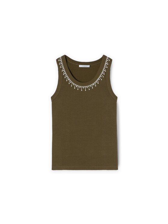 Motivi Motivi T-Shirt G392W003447N022 Zielony Slim Fit