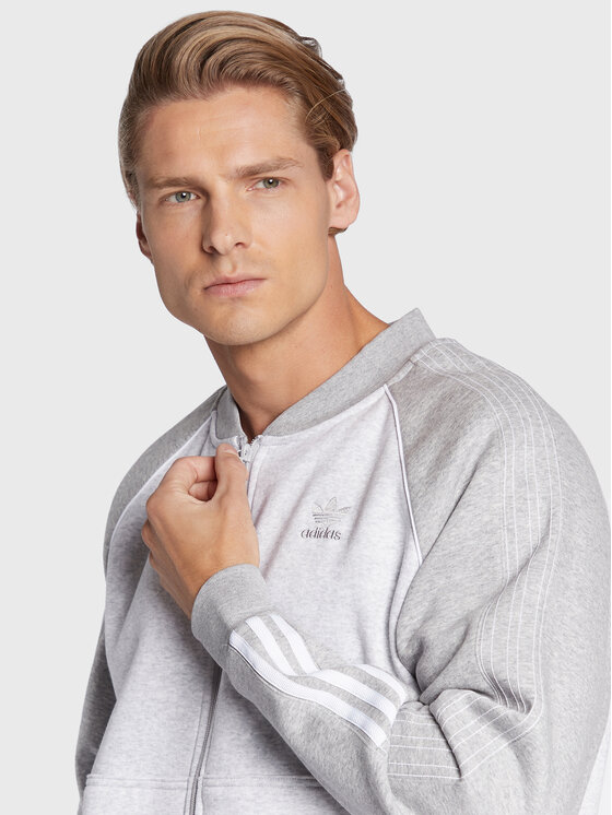 Adidas sweatjacke herren grau sales