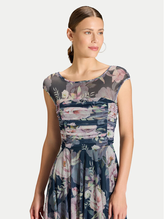 Swing Swing Koktejlové šaty 5AK11400 Tmavomodrá Regular Fit