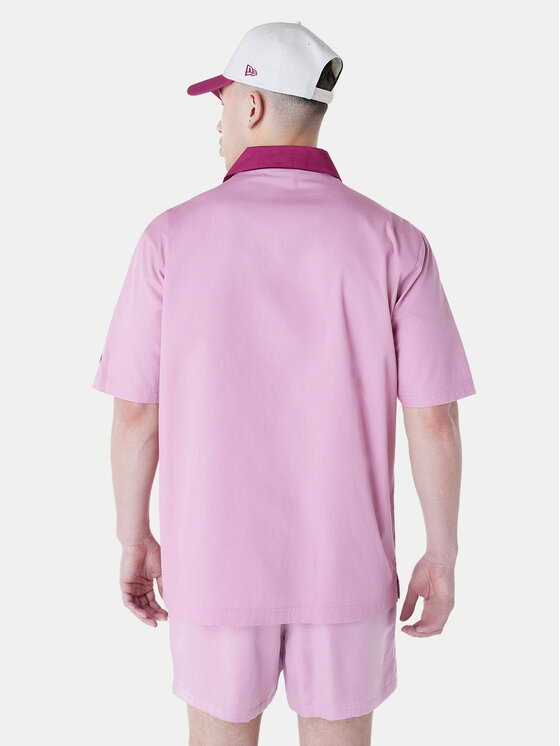 New Era New Era Camicia New York Yankees Stripe Revere 60596341 Rosa Regular Fit