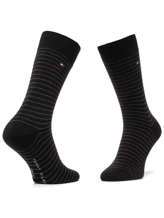 Tommy Hilfiger Tommy Hilfiger Σετ ψηλές κάλτσες ανδρικές 2 τεμαχίων 100001496 Μαύρο