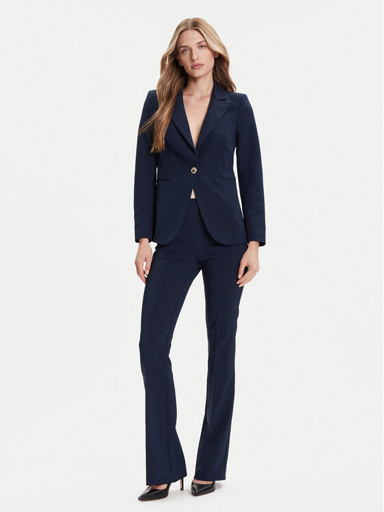 Rinascimento Rinascimento Hlače CFC0125318003 Tamnoplava Flare Fit