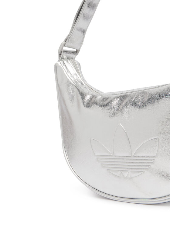 adidas adidas Handtasche Adicolor Half Crescent Bag Metallic Pu KR1562 Silberfarben