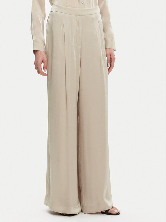 MICHAEL Michael Kors MICHAEL Michael Kors Palazzo kalhoty MS430638BB Béžová Wide Leg