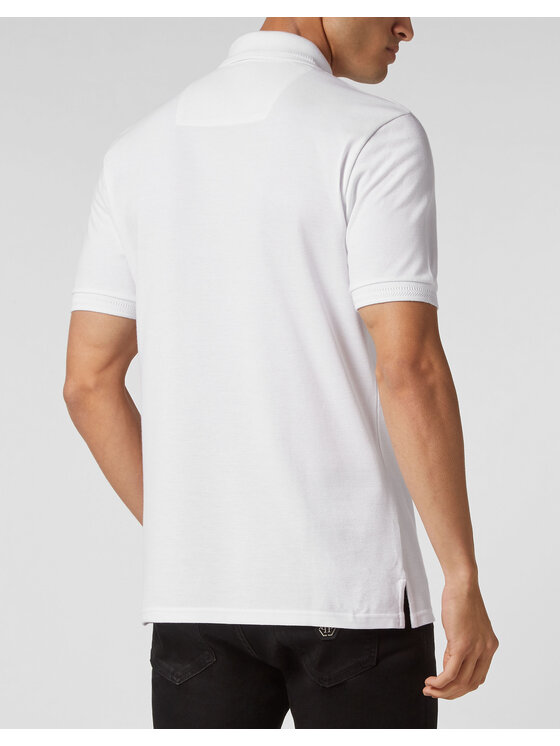 PHILIPP PLEIN PHILIPP PLEIN Polo 1021 Biały Slim Fit