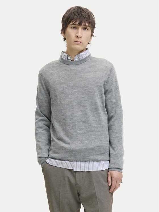 Jack&Jones Jack&Jones Пуловер Merino 12216817 Сив Regular Fit