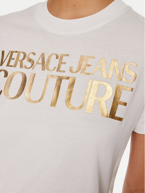 Versace Jeans Couture Versace Jeans Couture T-shirt 77HAHT01 CJ00T Bijela Regular Fit