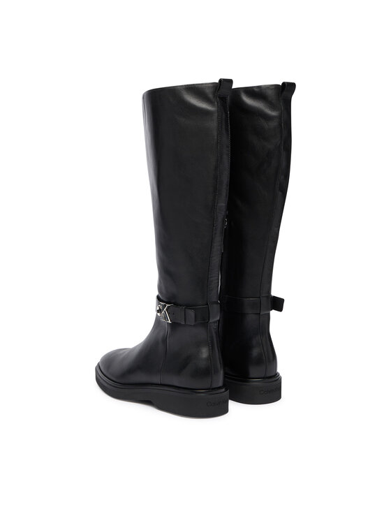 Calvin Klein Calvin Klein Kozaki Knee Boot W/ Metal Logo HW0HW02665 Czarny