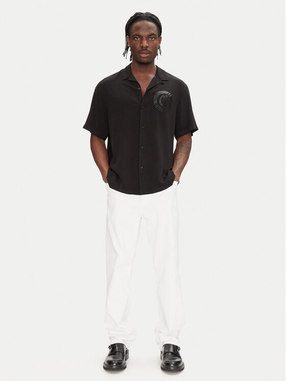 Just Cavalli Just Cavalli Cămașă 78OALY04 Negru Regular Fit