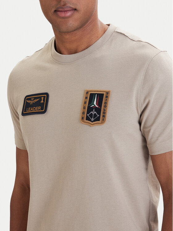 Aeronautica Militare Aeronautica Militare Tričko 261TS2544UJ00592 Béžová Regular Fit
