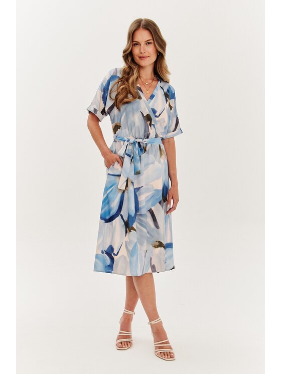 NAOKO NAOKO Sukienka codzienna Painted Skies Niebieski Regular Fit