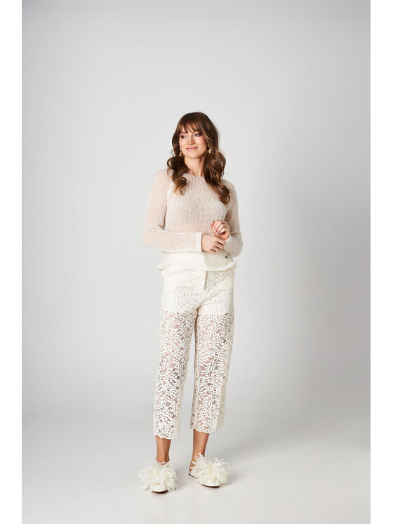 YOU by Tokarska YOU by Tokarska Sweter bali bluzka Biały Regular Fit