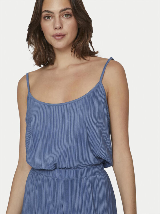 Vila Vila Top Plisa 14096337 Modrá Relaxed Fit