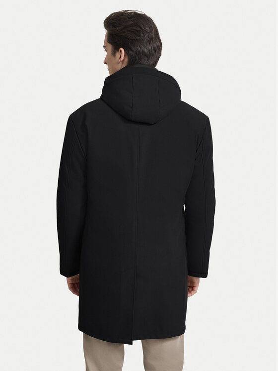 Bugatti Bugatti Cappotto di transizione 635628 61050 Nero Regular Fit