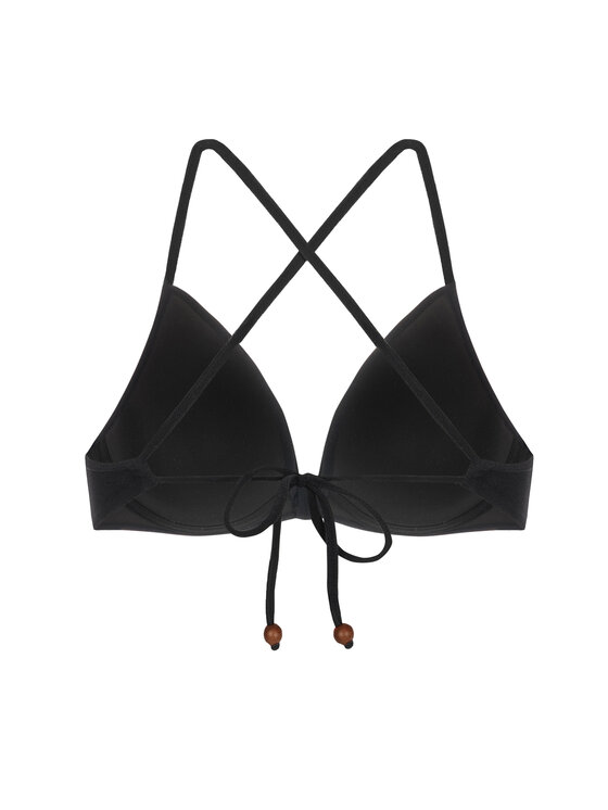 Miss Lou Miss Lou Bikini pezzo sopra G-BE2-CZ Nero