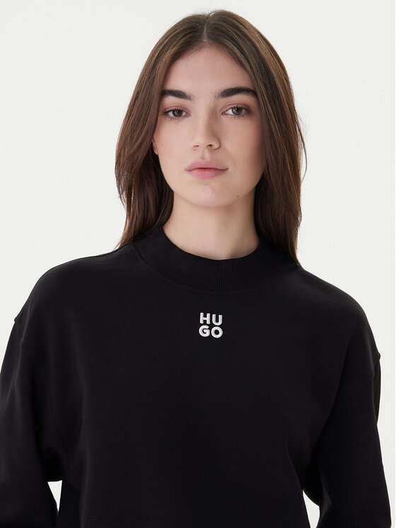 HUGO Hugo Pulóver Daxandria 50527463 Fekete Relaxed Fit