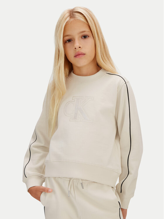 Calvin Klein Jeans Calvin Klein Jeans Melegítő Co Terry Piping IG0IG03071 Ekru Regular Fit