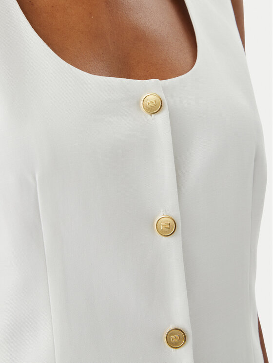 Tommy Hilfiger Tommy Hilfiger Topiņš WW0WW49765 Balts Slim Fit