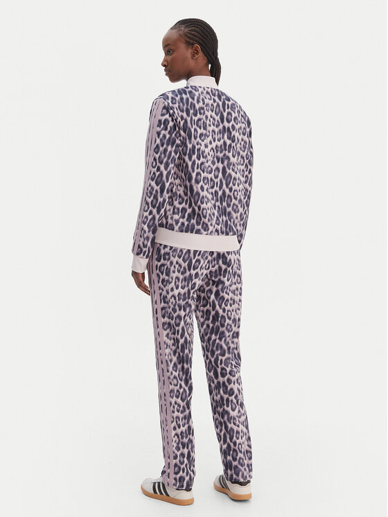 adidas adidas Trenirka Essentials 3-Stripes Animal KB8935 Vijolična Regular Fit