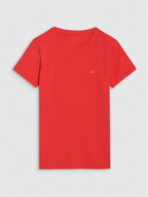 4F 4F T-Shirt NOS Czerwony Slim Fit
