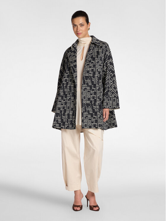 Elena Mirò Elena Mirò Płaszcz zimowy F239P200199N001 Czarny A-Line Fit