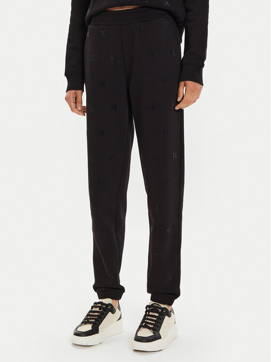 KARL LAGERFELD Pantalon jogging 246W1009 Noir Regular Fit