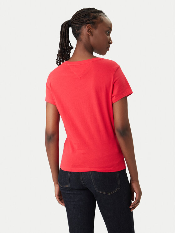 Tommy Jeans Tommy Jeans Tricou DW0DW20458 Roșu Slim Fit
