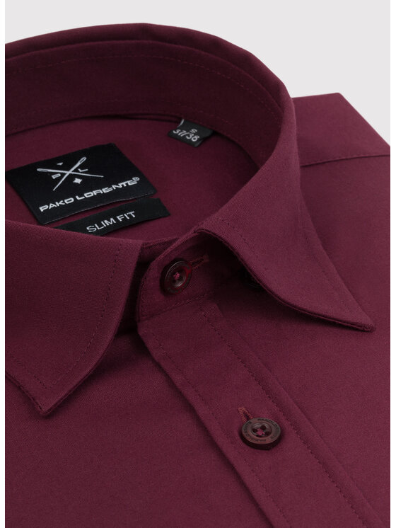 Pako Lorente Pako Lorente Koszula P23WF-1X-037 Bordowy Slim Fit